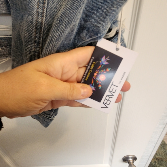 Vervet Distressed Blue Jean Jacket for Women Size XS BNWT - Picture 2 of 4